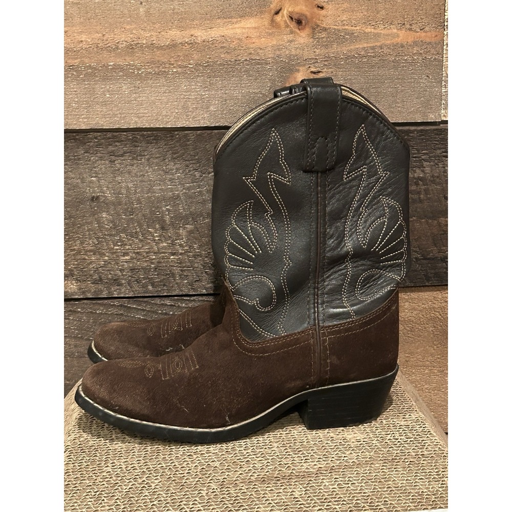 Masterson Boot Co Youth Boots Size 1.5 Cowboy Leather Western RB2003C Kids